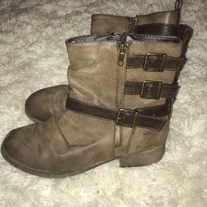 Light Brown & dark brown Short booties